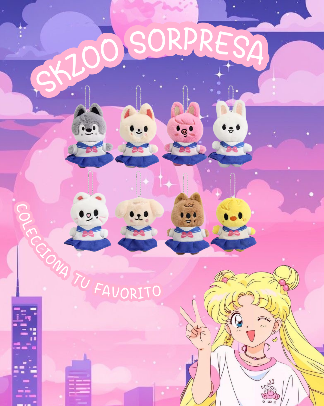Straykids Skzoo sailor moon pre orden paquete sorpresa