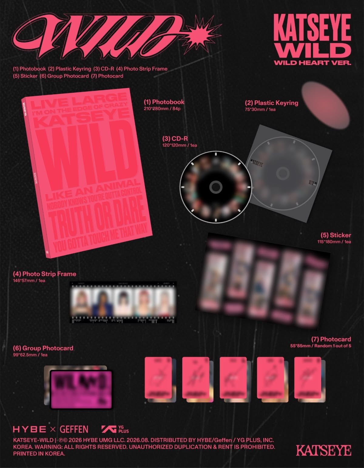 Katseye álbum pre orden wild Heart ver