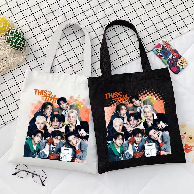 Straykids This that Tote bags solo color negra