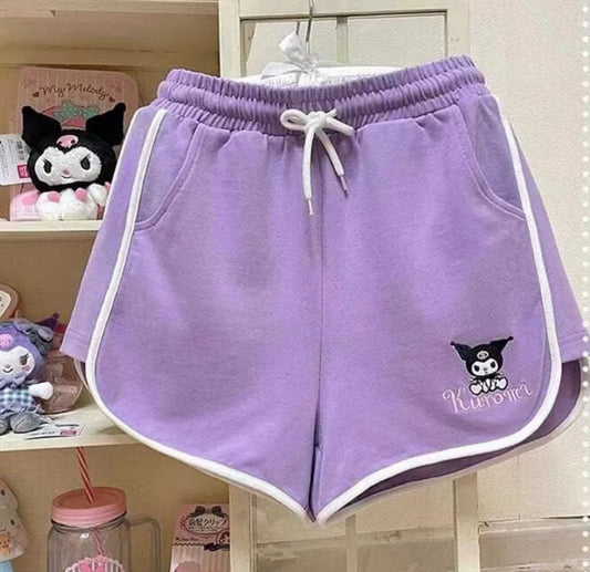 Kuromi violeta pantalón corto one size