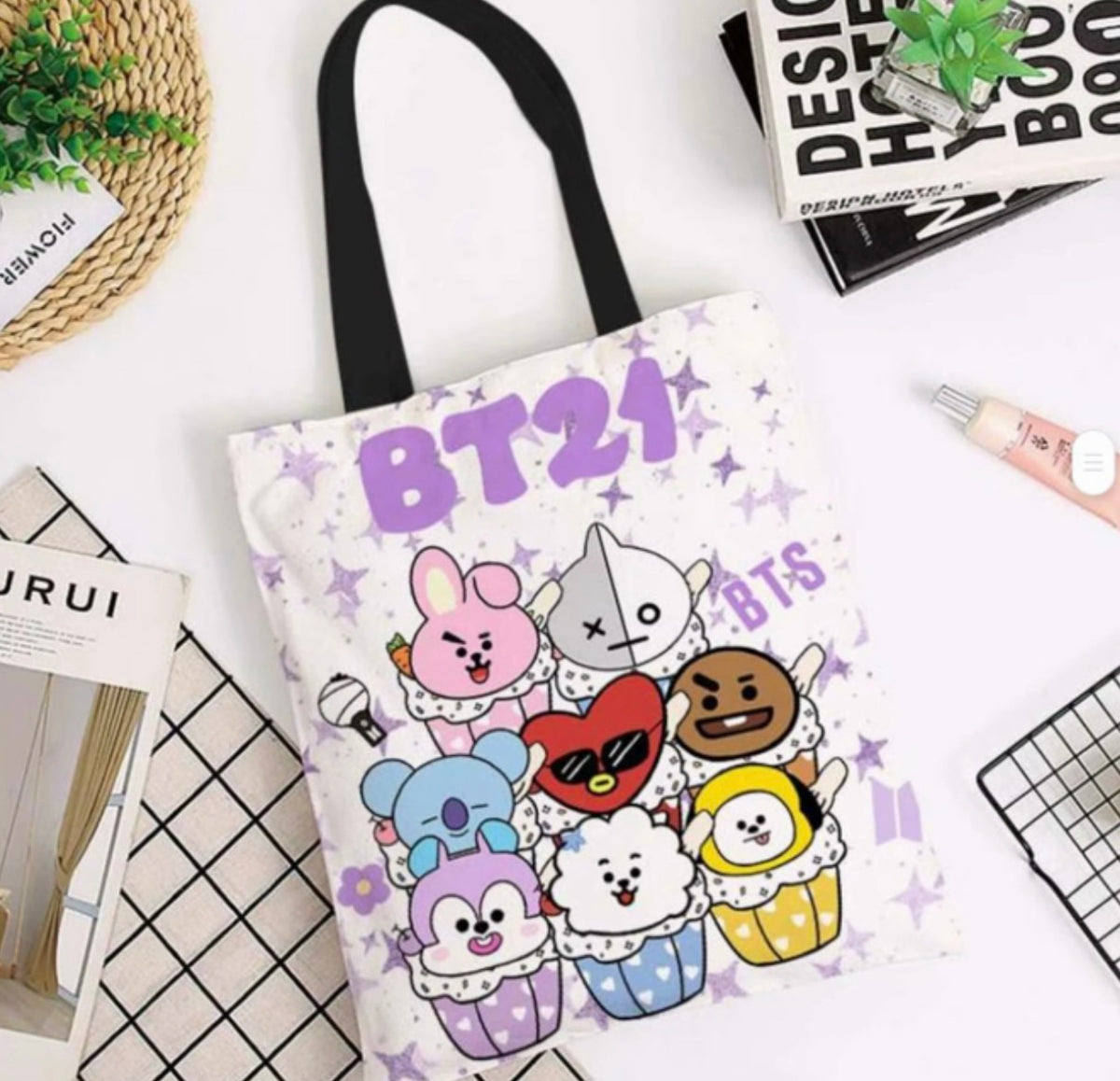 Bt21 tote bags