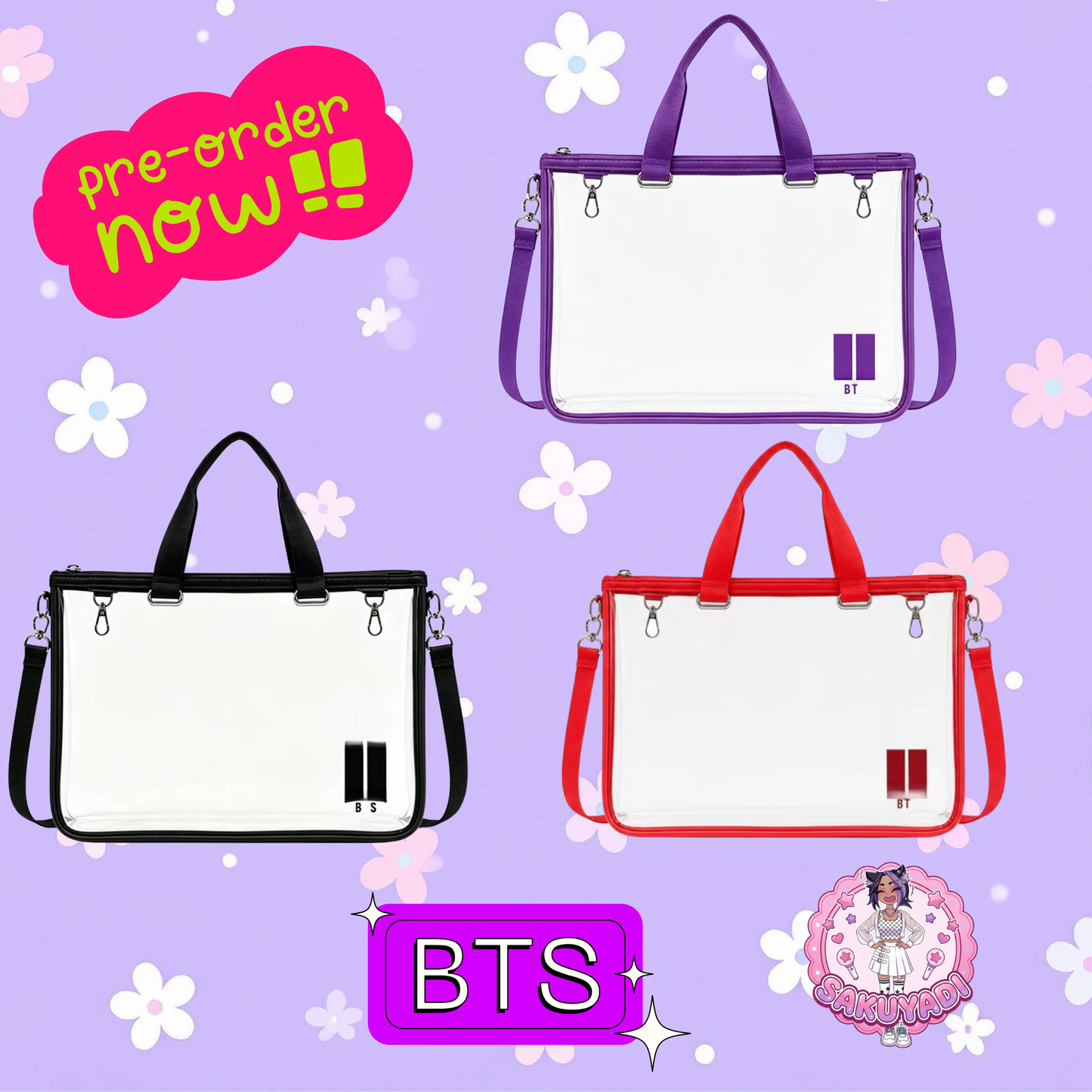 Bts  pre orden bags trasparente